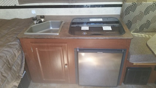 Rent Off Road Toy Hauler Camper kitchenette